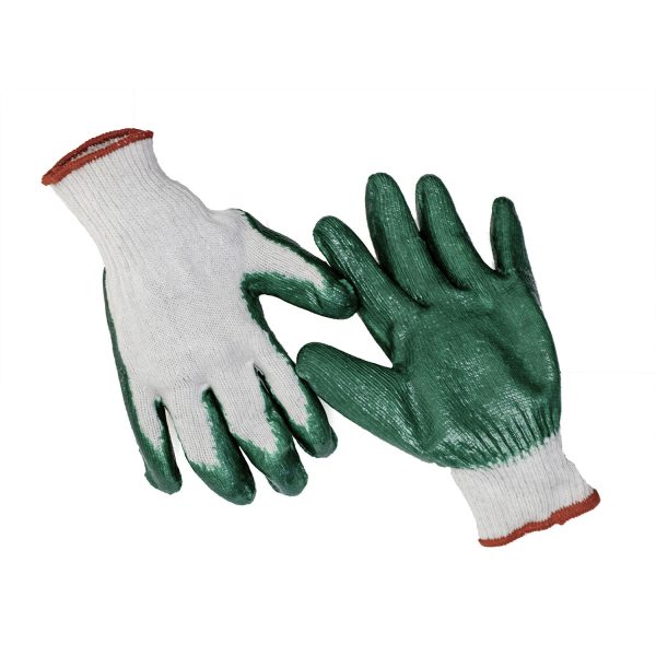 Disposable latex coated gloves 10 pairs